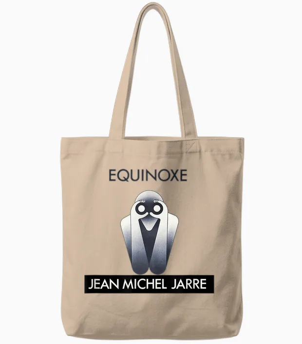 Jean-Michel Jarre T-Shirt, Grey, S Tote Bags in Natural