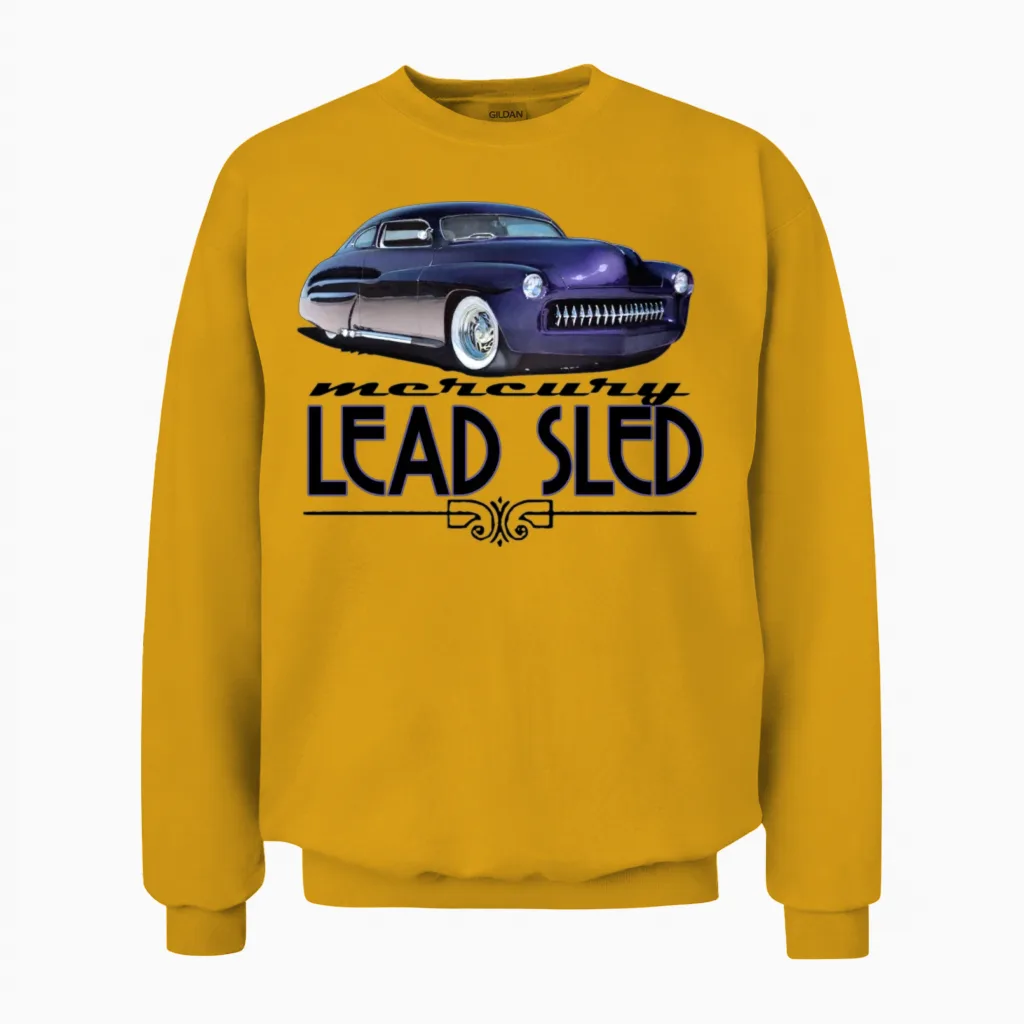 Mercury Lead Sled Unisex Sweatshirt in Gold