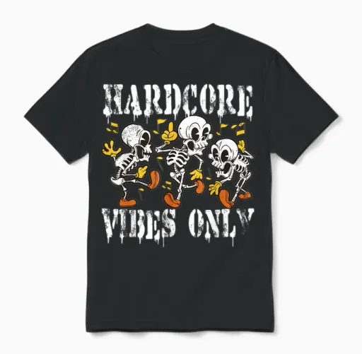 Hardcore Merch Rave Outfit Techno - Speedcore, Gabber T-Shirt, Black, S Unisex T-Shirt in Black