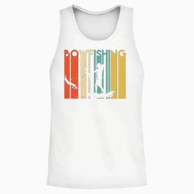 Retro Bowfishing Unisex Tank Top - White