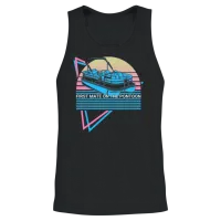 Boating Retro Unisex Tank Top - Black – 2