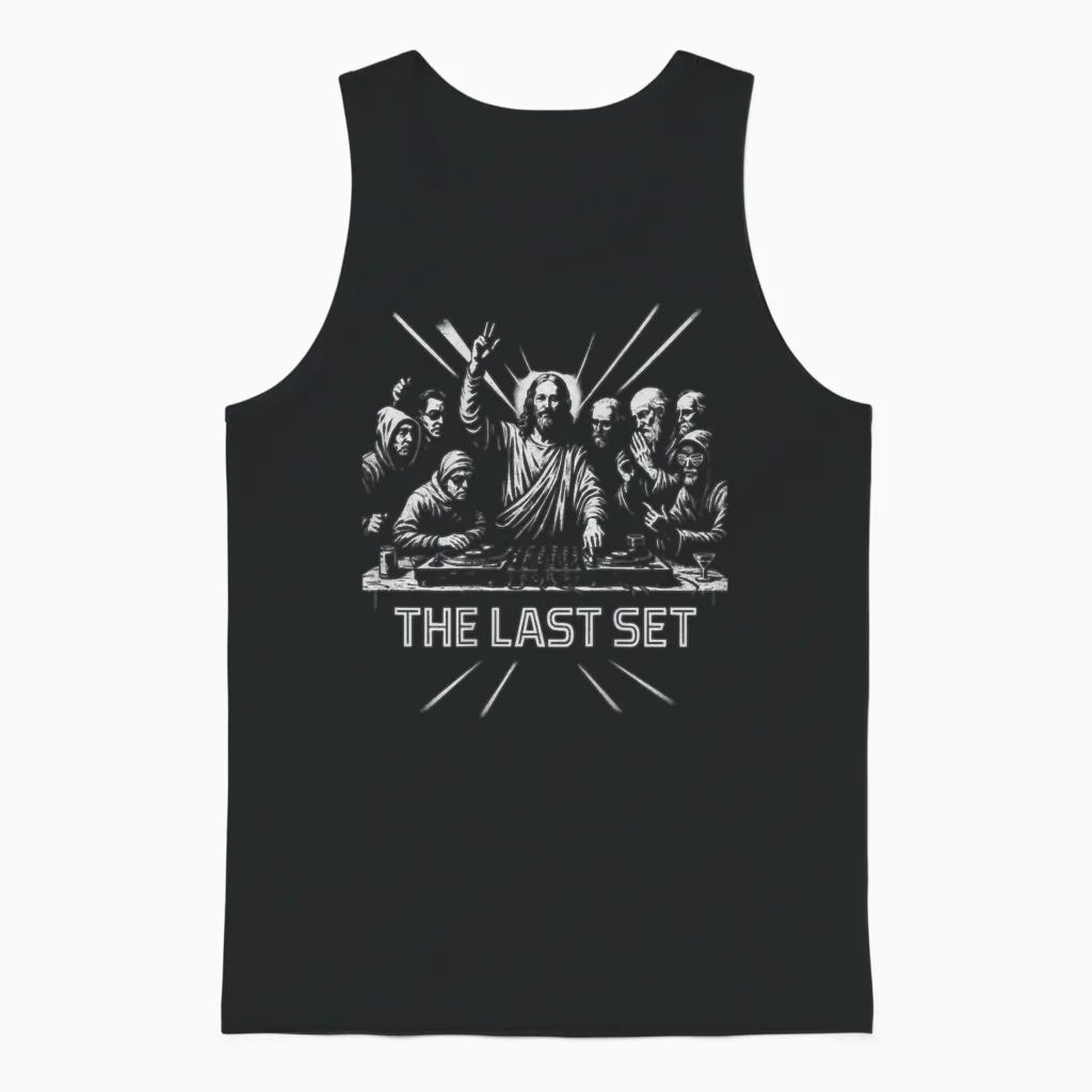 The Last Set Unisex Tank Top in Black