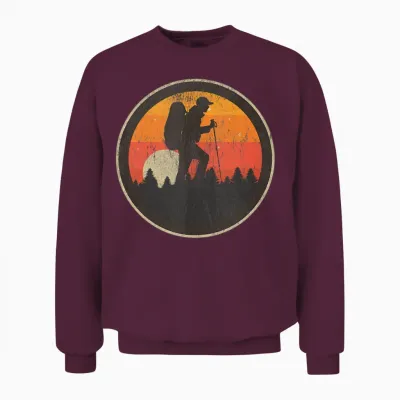 Camping Hiking Backpacking Outdoor Wilderness Unisex Sweatshirt - Maroon