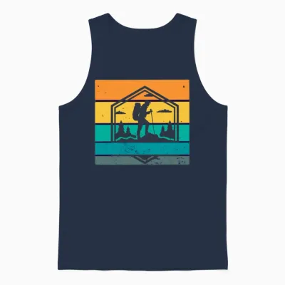 Hiking Unisex Tank Top - Navy