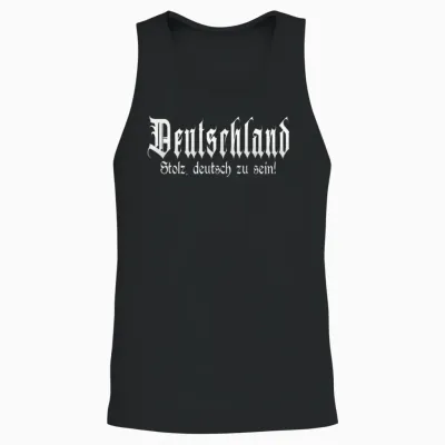 "stolz, Deutsch Zu Sein", Patriot, Deutschland Unisex Tank Top - Black