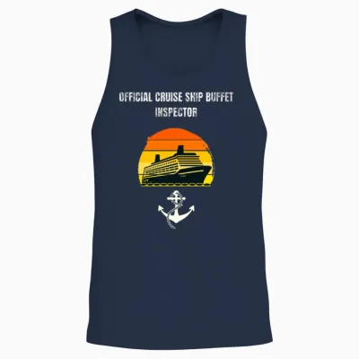 Official Cruise Ship Buffet Inspector Unisex Tank Top - Navy