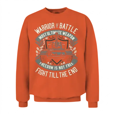 Freedom Is Not Free - Fight Till the End Unisex Sweatshirt - Orange