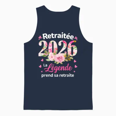 Retirement Retired Woman 2026 the Legend Retires Unisex Tank Top - Navy