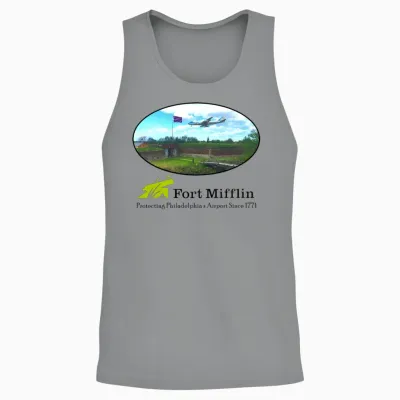 Fort Mifflin- Protecting Philadelphia's Airport Unisex Tank Top - Sport Grey