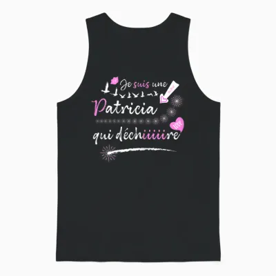 Patricia Gift Tee Shirt Birthday Patricia That Rips T-Shirt, Black, Female X-Small Unisex Tank Top - Black