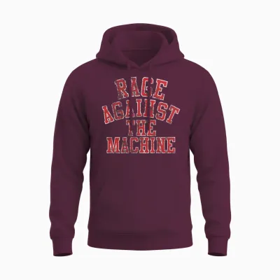 🤬 🎸 Rage Again$t the Machine Unisex Hoodie - Maroon
