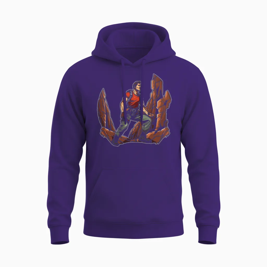 Hiking Hike Cool & Outdoors Unisex Hoodie in Purple