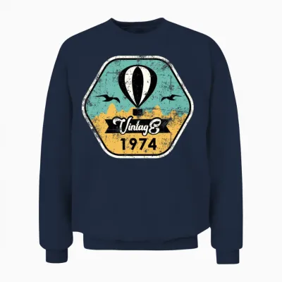 1974 Vintage 50th Birthday Unisex Sweatshirt - Navy
