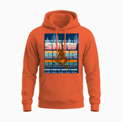 Retro Snowboarding T- Unisex Hoodie - Orange