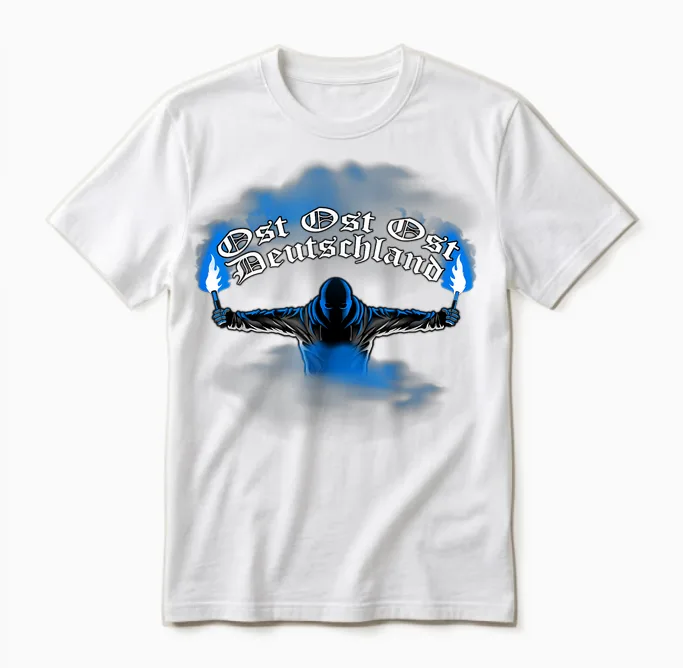 East Germany โ Pyrotechnics โ Pyro โ Bengalo โ Blue Unisex T-Shirt in White