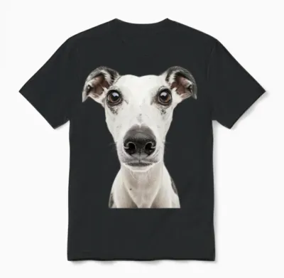 Whippet Unisex T-Shirt - Black