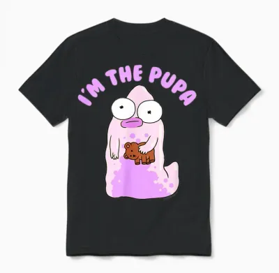 Solar Opposites I'm the Pupa Portrait Funny Cartoon Unisex T-Shirt - Black