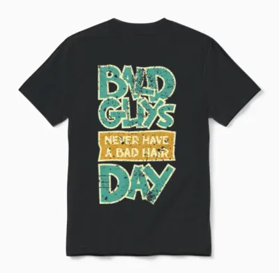 Bald Guys Never Have a Bad Hair Day. Unisex T-Shirt - Black