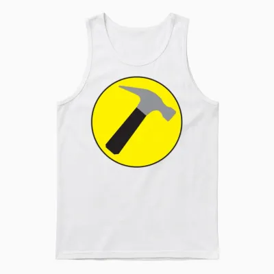 Captain Hammer Unisex Tank Top - White