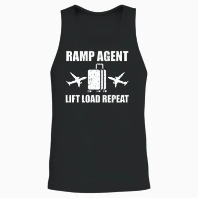 Funny Ramp Agent Quote Aircraft Service Unisex Tank Top - Black