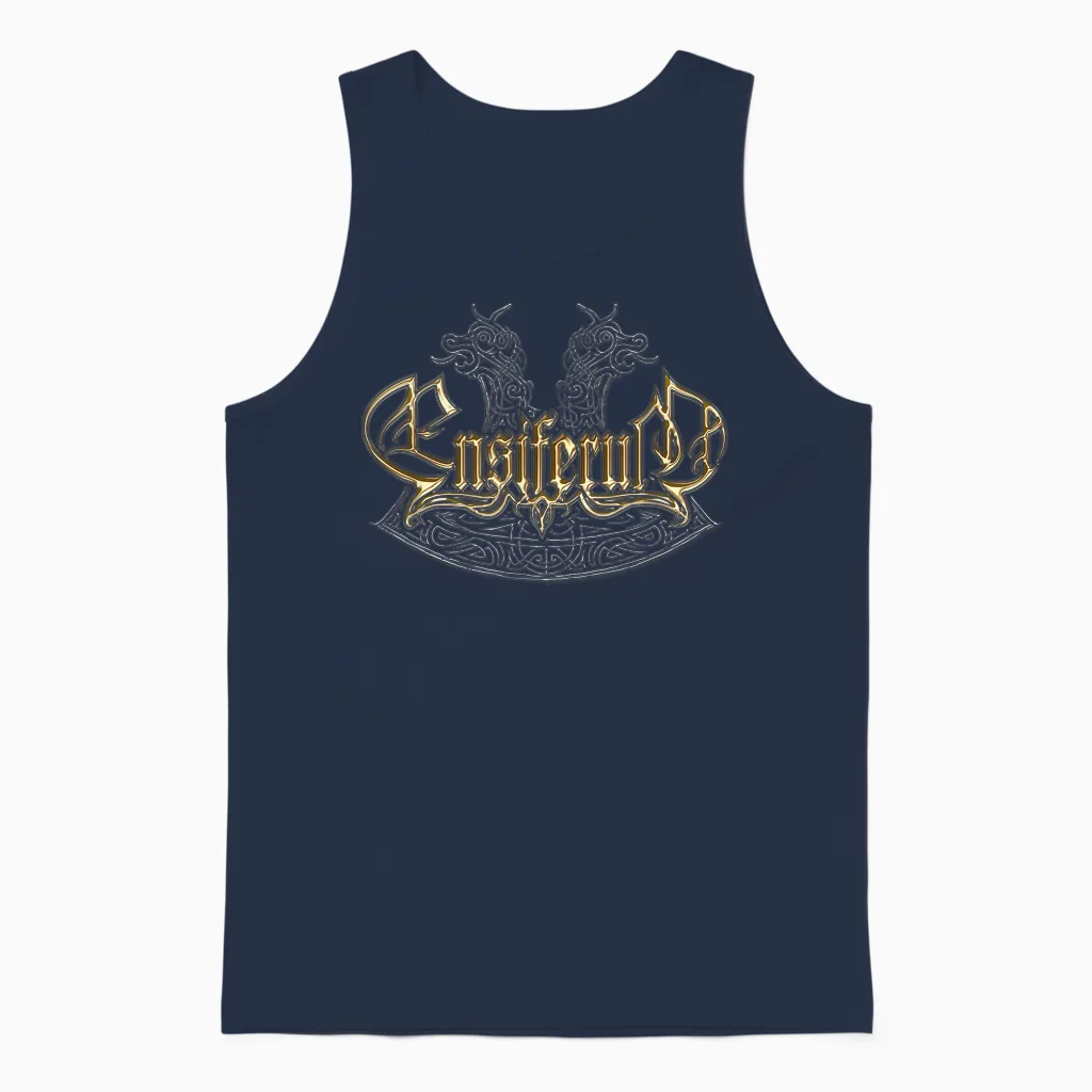 Ensiferum-Drachen Unisex Tank Top in Navy