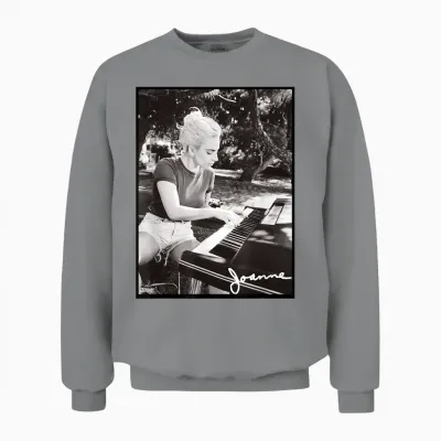Lady Gaga Joanne Klavierfoto Unisex Sweatshirt - Sport Grey