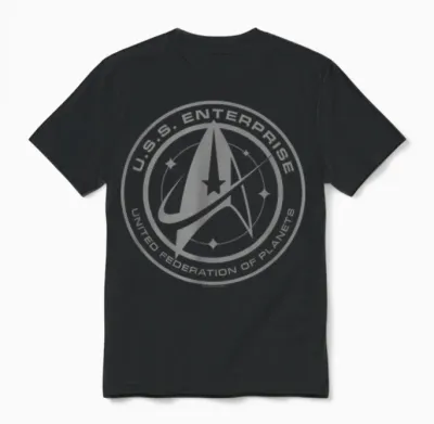 Star Trek: Discovery Enterprise Crest Unisex T-Shirt - Black