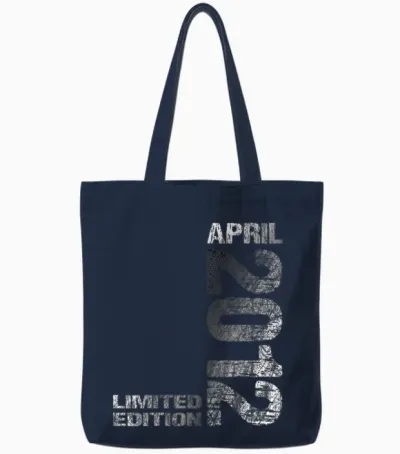 April 2012 Junge Mädchen 14. Geburtstag Limited Edition 14 Tote Bags - Navy