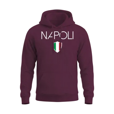 Napoli Jersey Italian Flag Naples Italy Unisex Hoodie - Maroon