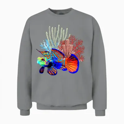 Mandarin Goby Reef Fish Aquarium Lovers Unisex Sweatshirt - Sport Grey