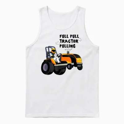 Traktor Pulling Shirt | Funny Power Puller Unisex Tank Top - White