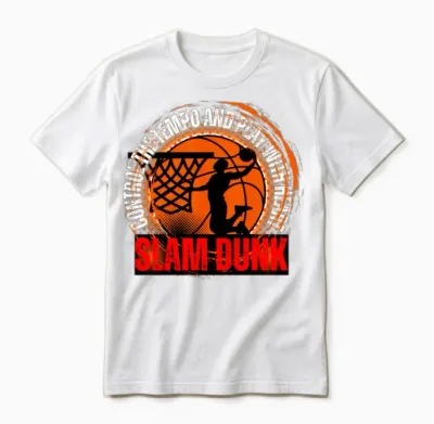 Basketball Slam Dunk Unisex T-Shirt - White