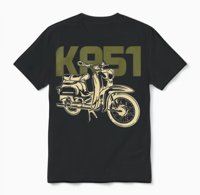 Schwalbe Kr51 Simson Mofa Moped Unisex T-Shirt in Black