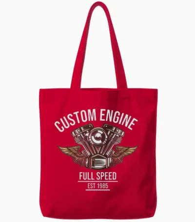 Custom Engine Tote Bags - Red