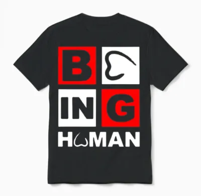 Funny Being Human Unisex T-Shirt - Black
