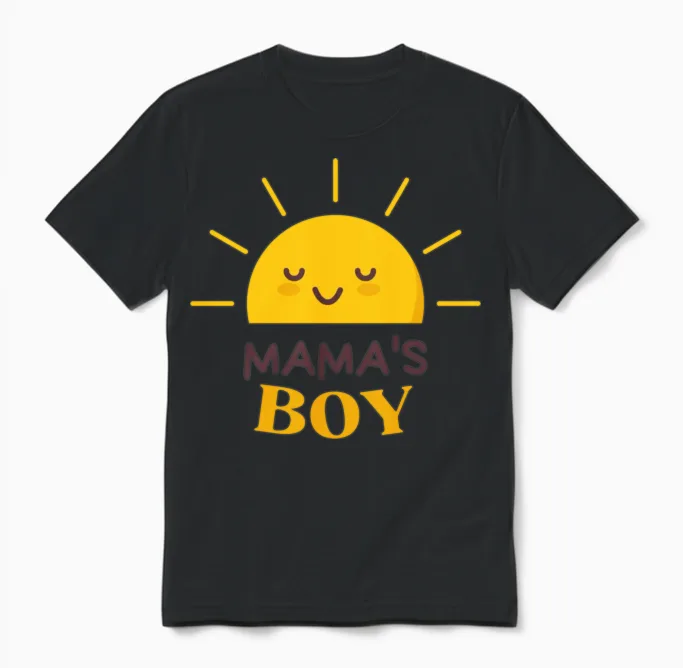 Mamas Boy - Mom Unisex T-Shirt in Black