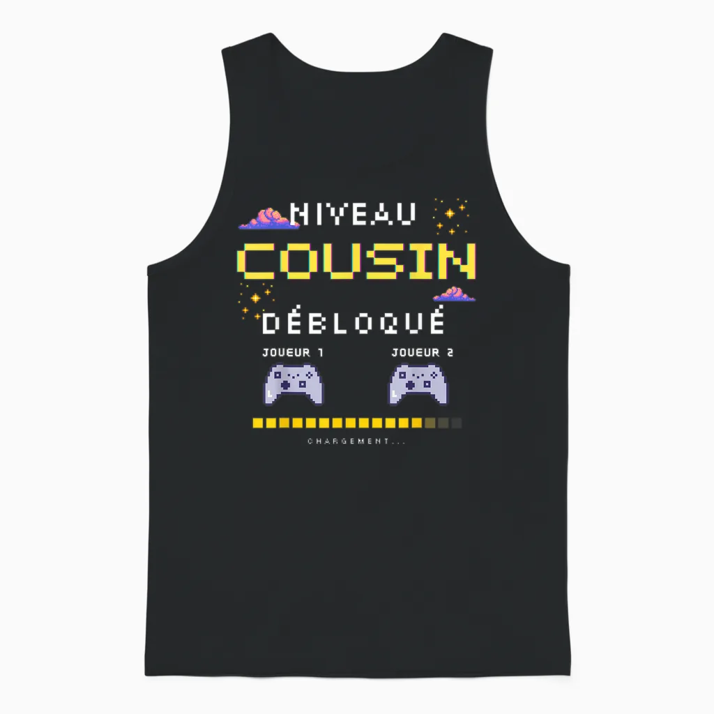 Announcement Pregnancy Future Cousin T-Shirt, Black, S Unisex Tank Top in Black