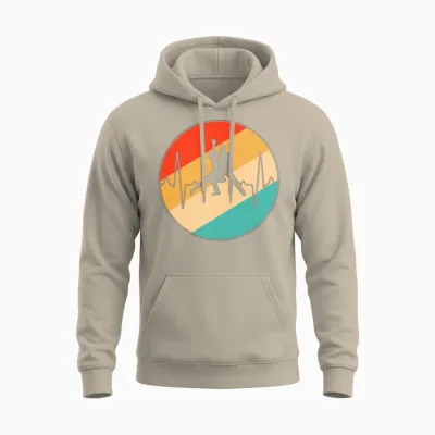 Dance Retro Heartbeat Unisex Hoodie - Sand