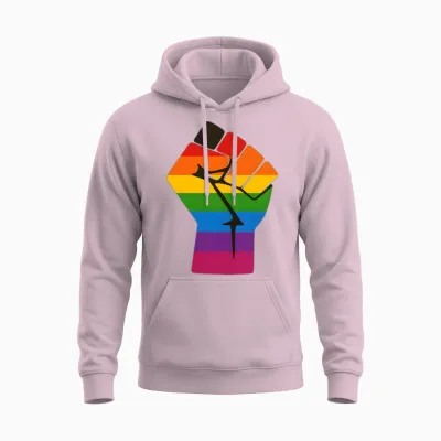 Blm Pride Fist Unisex Hoodie - Light Pink