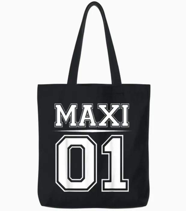 Maxi 01 Familien Outfit | Mutter Vater Kind Set Partnerlook Tote Bags in Black