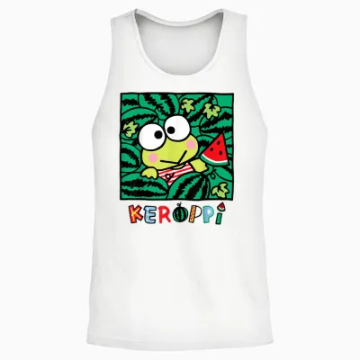 Keroppi Watermelon Summer Fun Unisex Tank Top - White