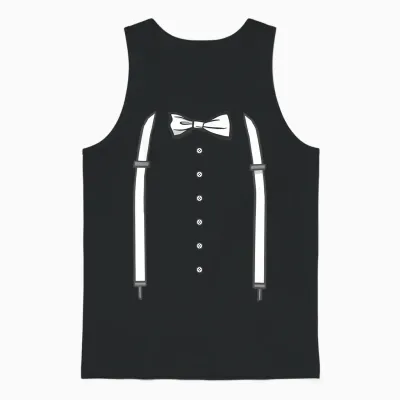 Fake Anzug Aufdruck Jga Männer T-Shirt Kostüm Verkleidung Unisex Tank Top - Black
