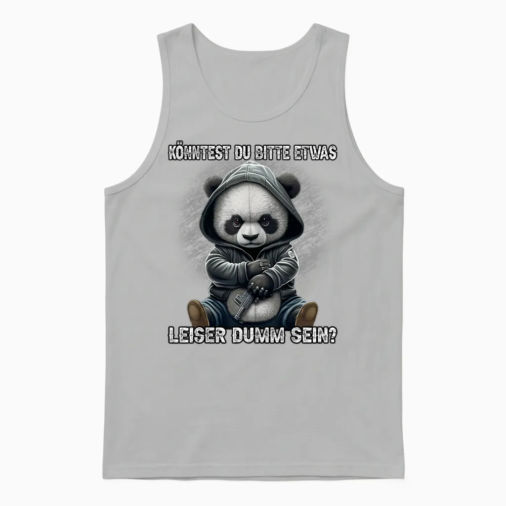 Could You Please Be Something Quiet Stupid? Funny Sarcasm Unisex Tank Top in Ash