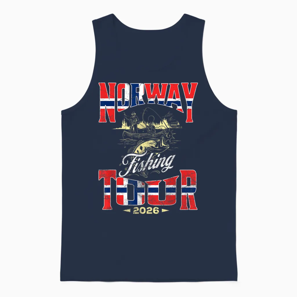 Norway Fishing Tour 2026 Angel Tour in Norwegen Unisex Tank Top in Navy