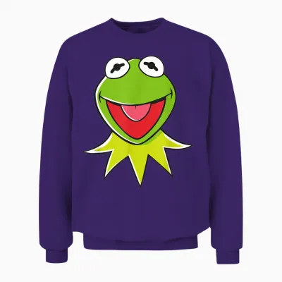 The Muppets Kermit Head Unisex Sweatshirt - Purple