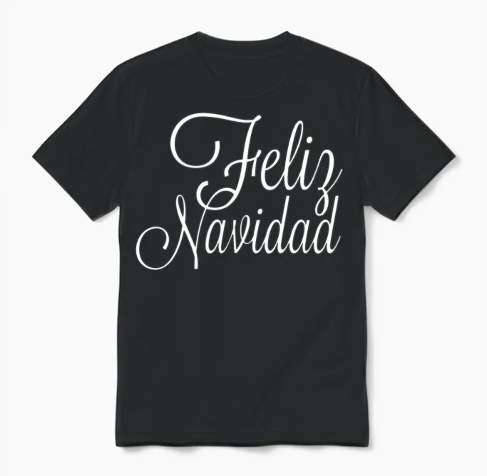 Feliz Navidad Unisex T-Shirt - Black