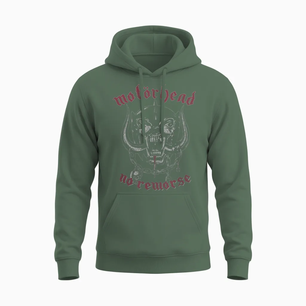 Motörhead No Remorse 1984 Tour Unisex Hoodie in Military Green