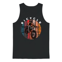 Retro Style Unisex Tank Top - Black – 1