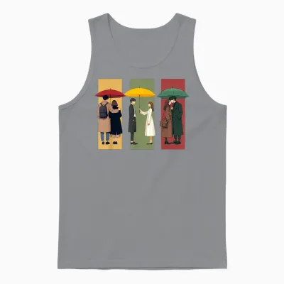 K-Drama Lover Korean Drama Boy with Umbrella Kawaii Kdrama Unisex Tank Top - Sport Grey