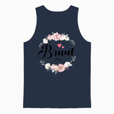 Jga Braut Tshirt Junggesellinnenabschied Weiß Frau Bride Unisex Tank Top - Navy